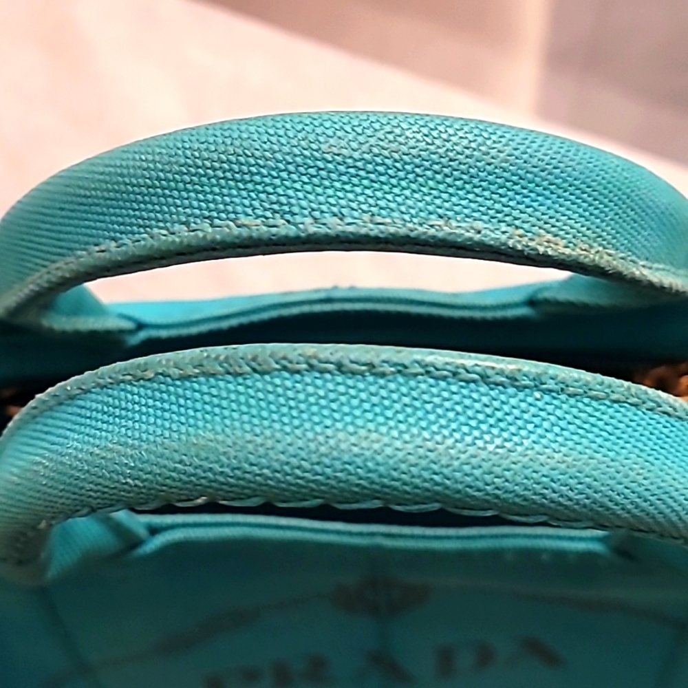 Prada Blue Canvas Tote Bag has Minor Wear - Picture 13 of 13